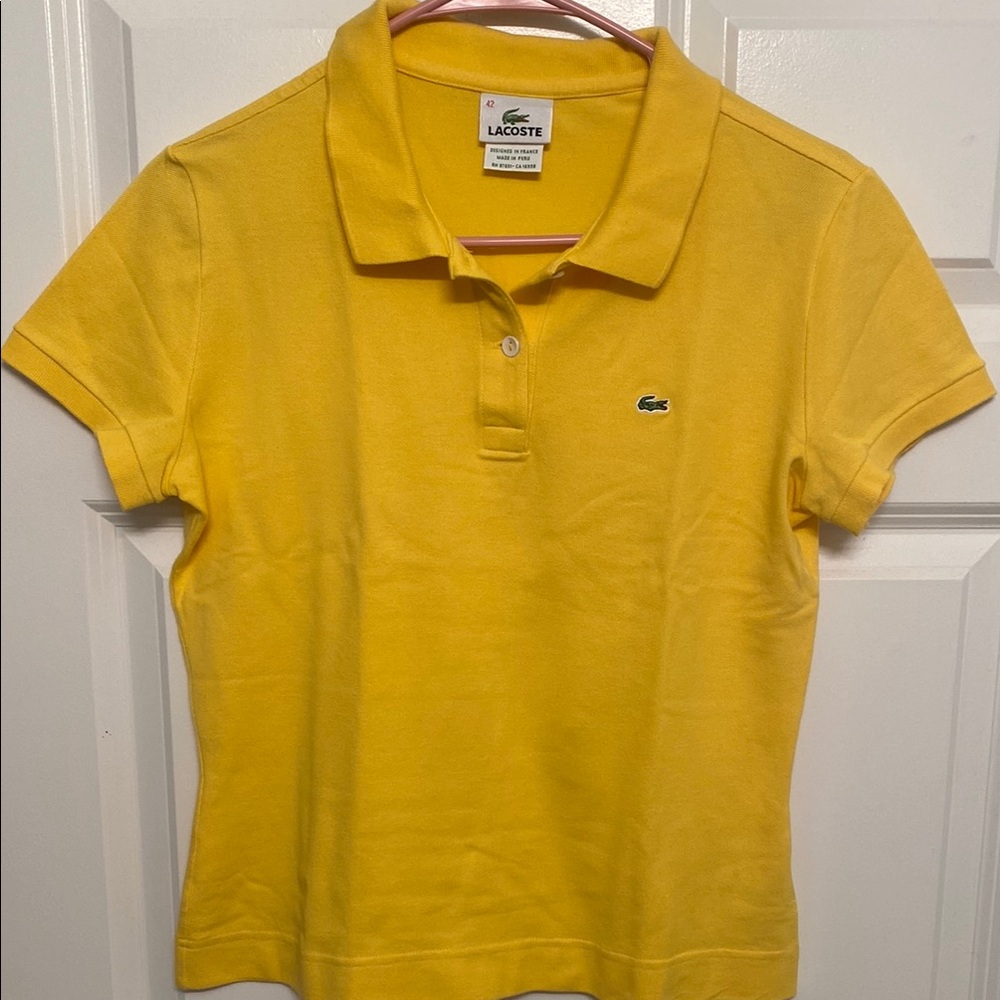 Lacoste Women's Yellow Polo Shirt